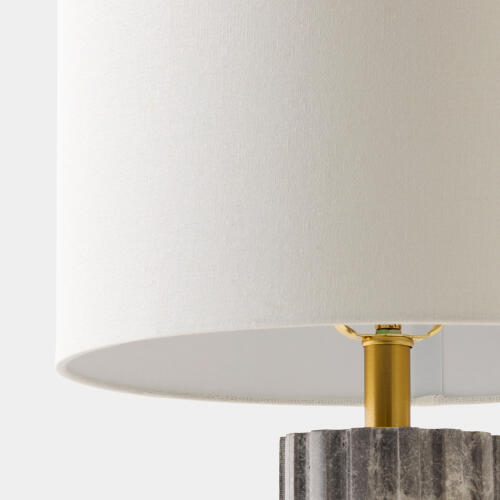 Grooved Marble Lamp-Gray
