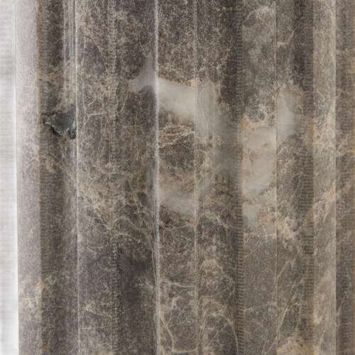 Grooved Marble Lamp-Gray