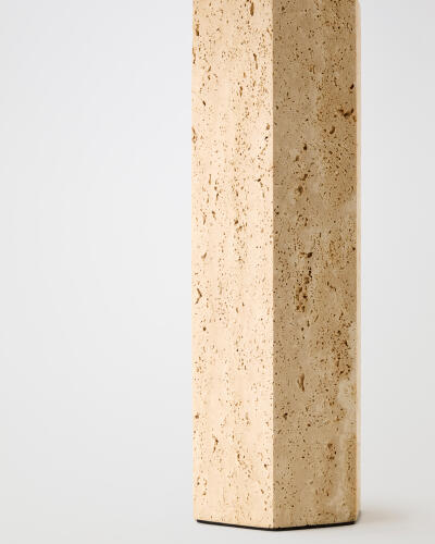 Carved Marble Lamp-Travertine