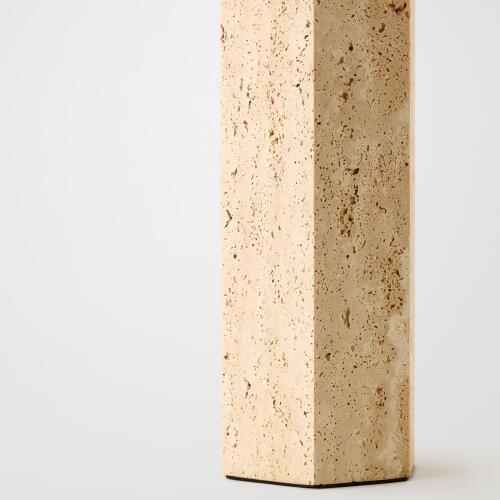 Carved Marble Lamp-Travertine