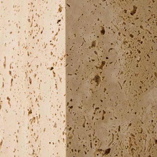 Carved Marble Lamp-Travertine