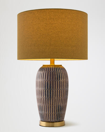 Etched Ceramic Lamp-Chocolate