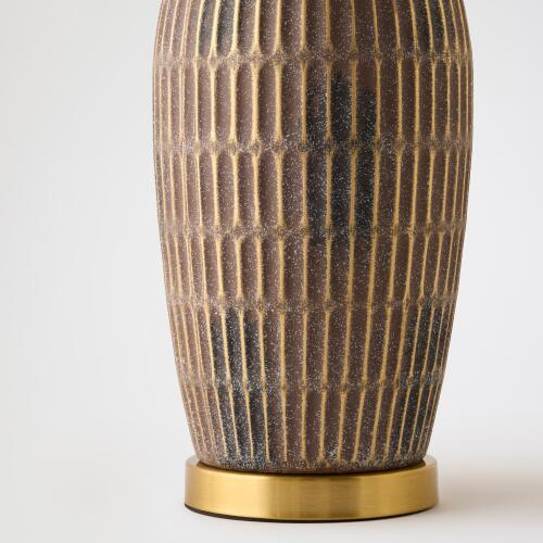 Etched Ceramic Lamp-Chocolate