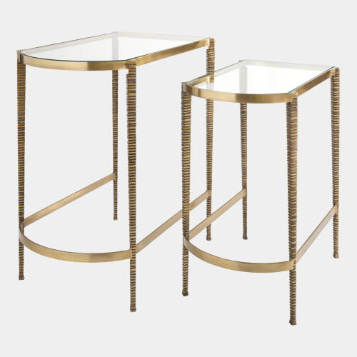 S/2 Arco Textured Tables