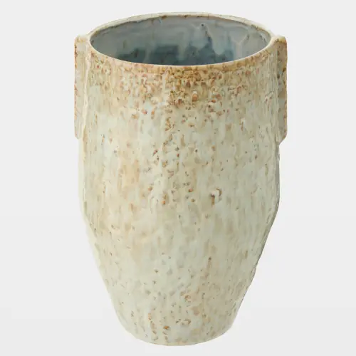 shulman pinch pot vase-reactive gray/beige-lg