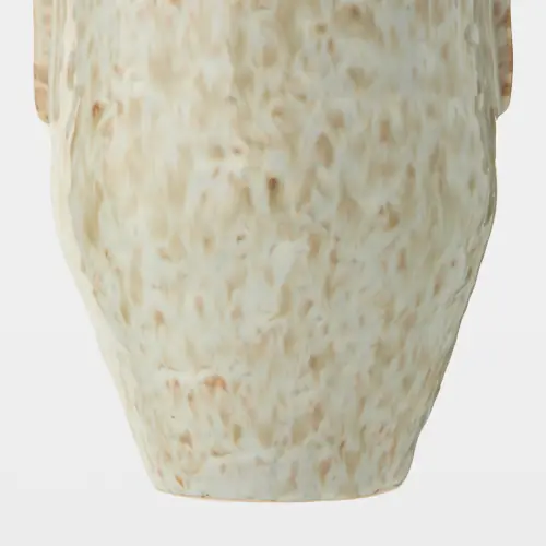 Shulman Pinch Pot Vase-Reactive Gray/Beige-Sm