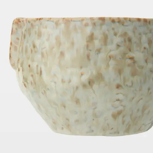 Shulman Pinch Pot Planter-Reactive GrayBeige-Sm