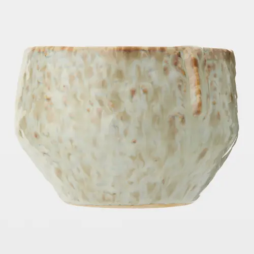 Shulman Pinch Pot Planter-Reactive GrayBeige-Sm