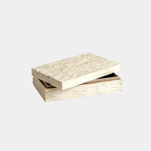Sazed Chiseled Bone Box-Natural