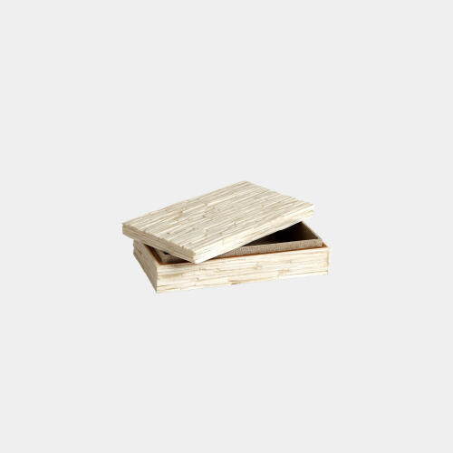 Sazed Chiseled Bone Box-Natural