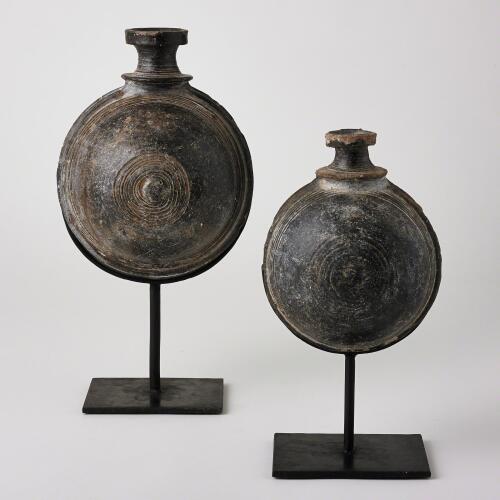 antique camel water pot on stand