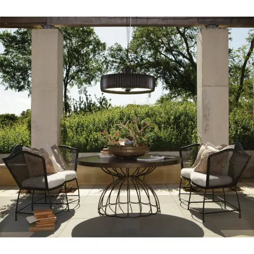 Crimp Chandelier-Bronze