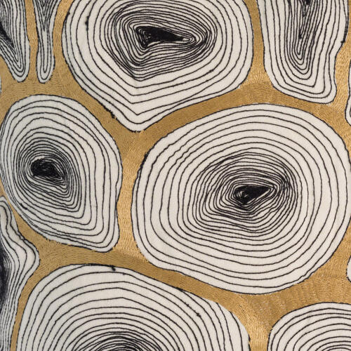 Agate Pillow-Black/Gold