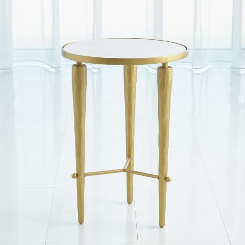 Jasper Accent Table-Brass