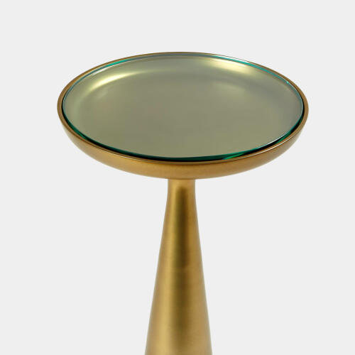 Minaret Accent Table-Satin Brass