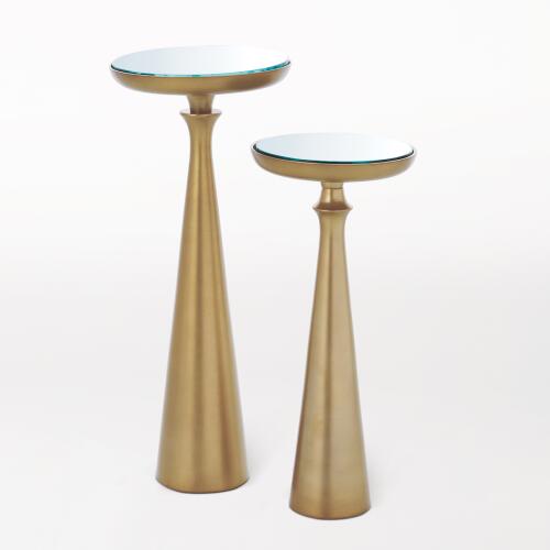 Minaret Accent Table-Satin Brass