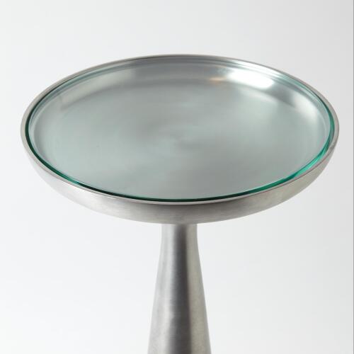 Minaret Accent Table-Satin Nickel