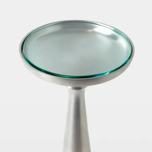 Minaret Accent Table-Satin Nickel