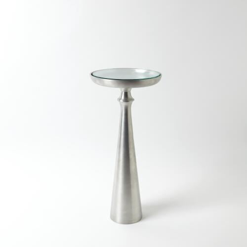 Minaret Accent Table-Satin Nickel