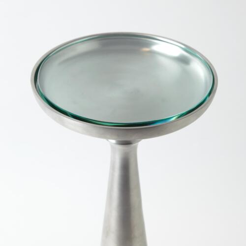 Minaret Accent Table-Satin Nickel
