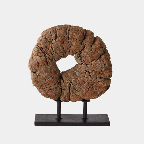 Wood Half Ukhli Wheel on Stand