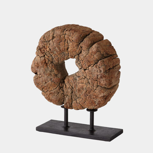 Wood Half Ukhli Wheel on Stand