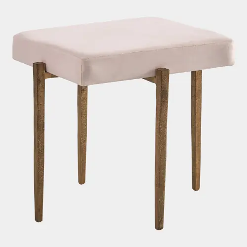 Laforge Bench-Antique Gold w/Muslin Cushion