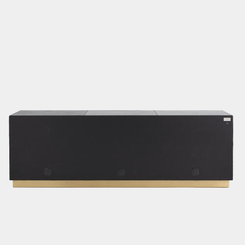 Forest Long Cabinet-Charcoal Leather