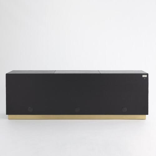 Forest Long Cabinet-Charcoal Leather