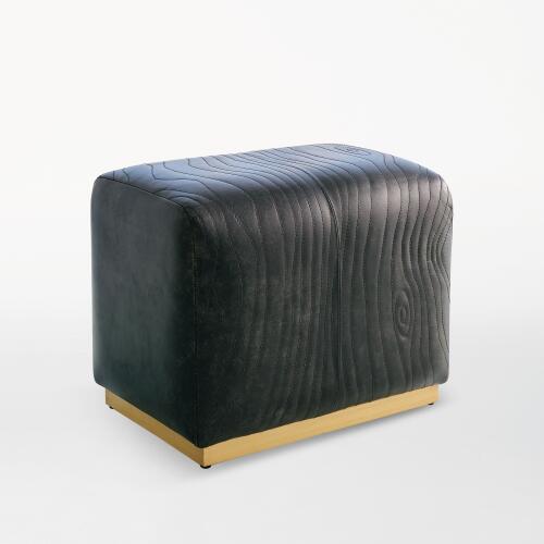 forest ottoman-charcoal leather