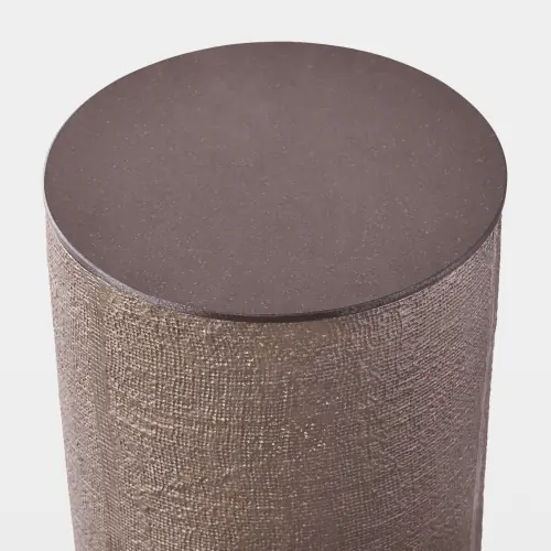 Tomiko Hemp Etched Barrel Table-Black Nickel