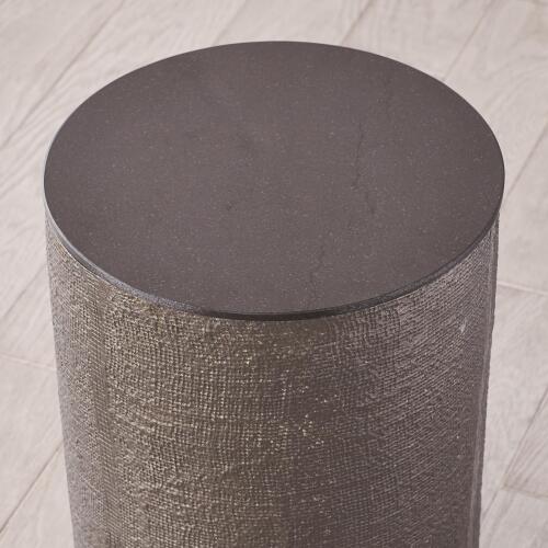 Hemp Etched Barrel Table-Black Nickel