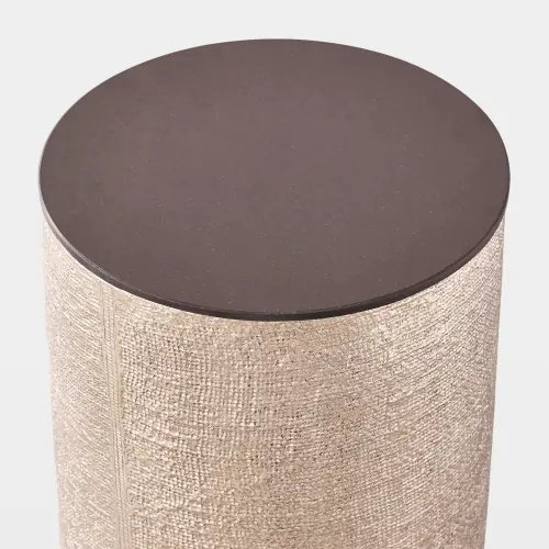 Tomiko Hemp Etched Barrel Table-Antique Nickel