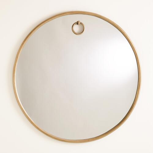 Exposed Mirror-Antique Brass