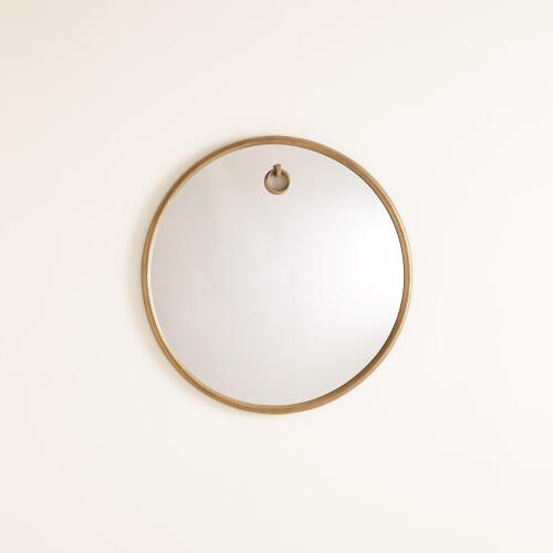 Exposed Mirror-Antique Brass