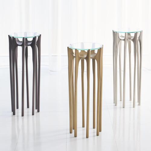 Aquilo Accent Table-Antique Brass
