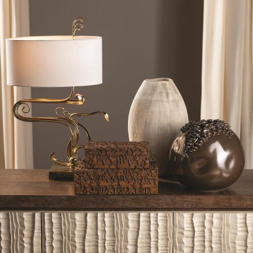 Fete Table Lamp-Brass