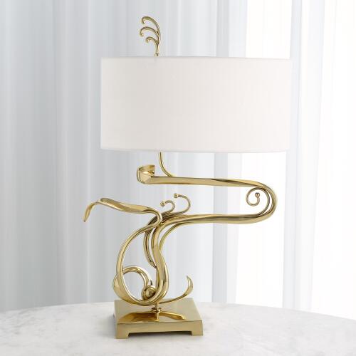 Fete Table Lamp-Brass
