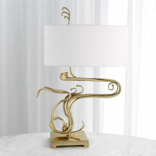 Fete Table Lamp-Brass