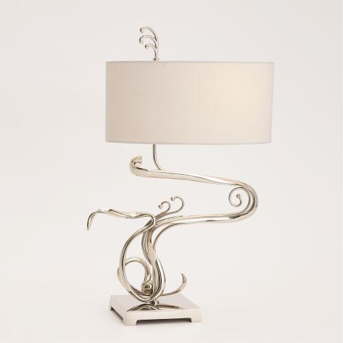 fete table lamp-nickel