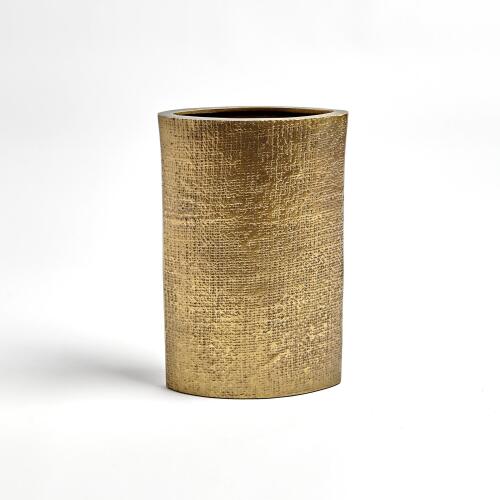 Hemp Etched Vase-Brass