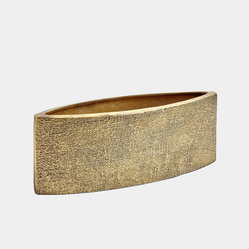 Tomiko Hemp Etched Planter-Brass