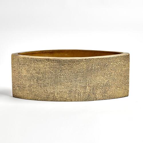 hemp etched planter-brass
