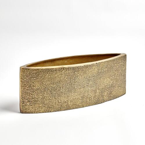 hemp etched planter-brass