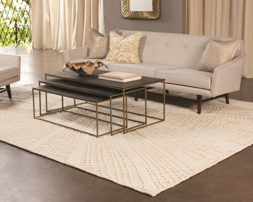 Vortex Rug-Ivory/Ivory