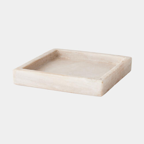 Ponyo Marble Tray-Antiqued White