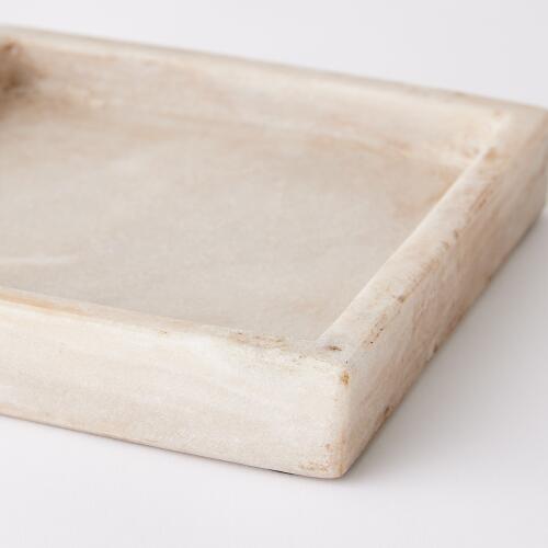 Marble Tray-Antiqued White