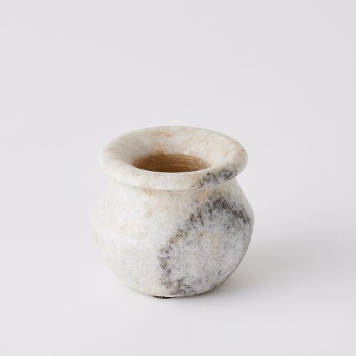 Marble Vase-Antiqued White