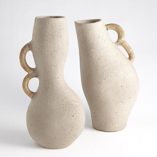 Hourglass Vase-Sandstone