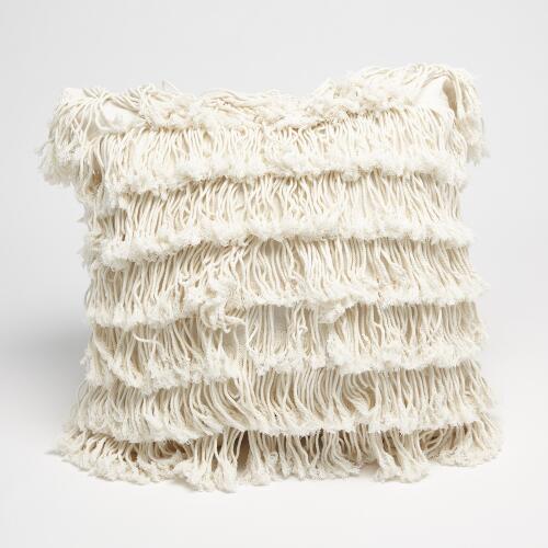 fringe pillow-linen
